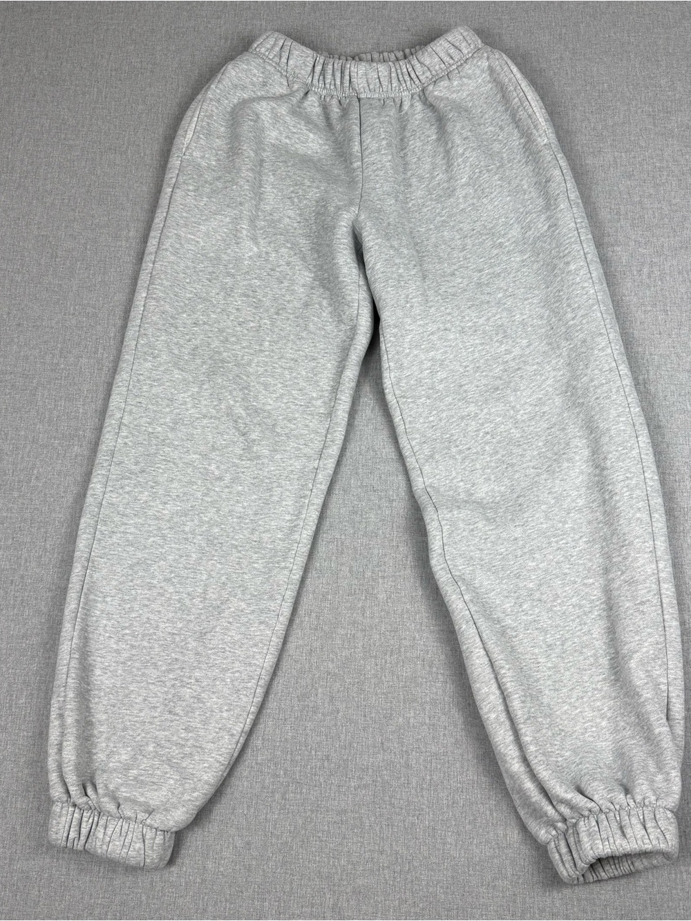 Edikted Gray Fleece Jogger Sweatpants Women's Small Cuffed Cozy Y2K